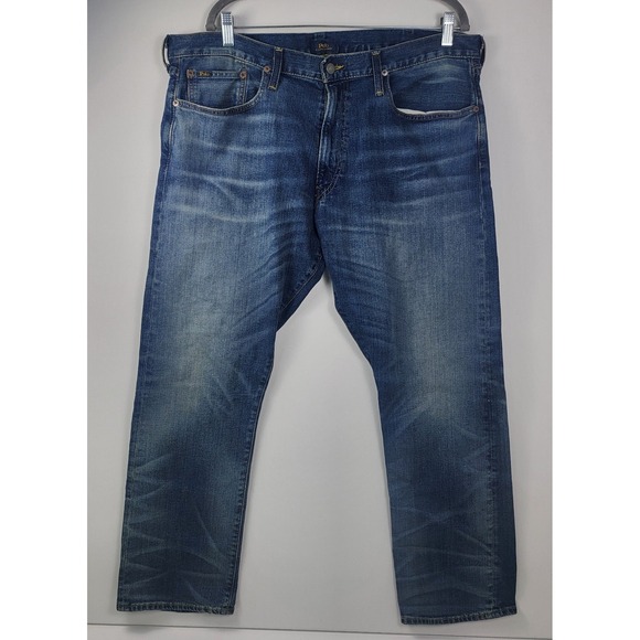 Polo Ralph Lauren Varick Slim Straight Dark Wash Men's Jeans Size  38x30 - Picture 2 of 12
